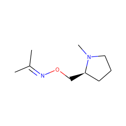 CC(C)=NOC[C@@H]1CCCN1C ZINC000028456002