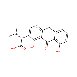 CC(C)[C@@H](C(=O)O)c1ccc2c(c1O)C(=O)c1c(O)cccc1C2 ZINC000013606152