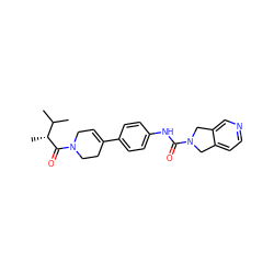 CC(C)[C@@H](C)C(=O)N1CC=C(c2ccc(NC(=O)N3Cc4ccncc4C3)cc2)CC1 ZINC000166618990