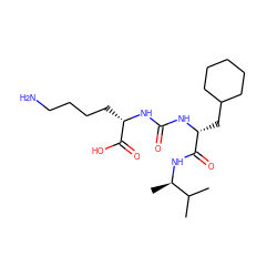 CC(C)[C@@H](C)NC(=O)[C@@H](CC1CCCCC1)NC(=O)N[C@@H](CCCCN)C(=O)O ZINC000167923283