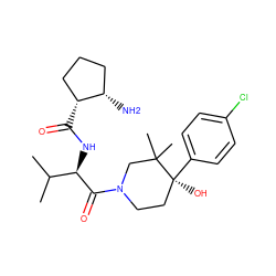 CC(C)[C@@H](NC(=O)[C@@H]1CCC[C@@H]1N)C(=O)N1CC[C@](O)(c2ccc(Cl)cc2)C(C)(C)C1 ZINC000096272181