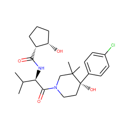 CC(C)[C@@H](NC(=O)[C@@H]1CCC[C@@H]1O)C(=O)N1CC[C@](O)(c2ccc(Cl)cc2)C(C)(C)C1 ZINC000096272182