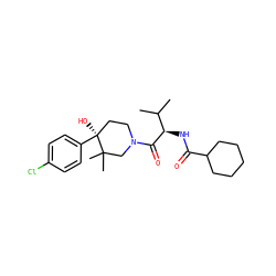 CC(C)[C@@H](NC(=O)C1CCCCC1)C(=O)N1CC[C@](O)(c2ccc(Cl)cc2)C(C)(C)C1 ZINC000096272234