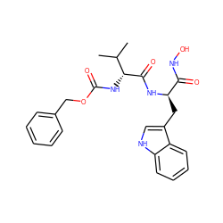 CC(C)[C@@H](NC(=O)OCc1ccccc1)C(=O)N[C@H](Cc1c[nH]c2ccccc12)C(=O)NO ZINC000026501109