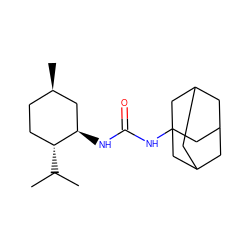 CC(C)[C@@H]1CC[C@@H](C)C[C@H]1NC(=O)NC12CC3CC(CC(C3)C1)C2 ZINC000049088409