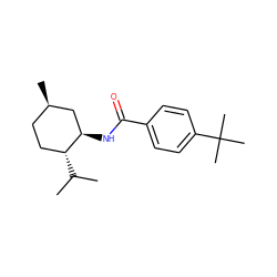 CC(C)[C@@H]1CC[C@@H](C)C[C@H]1NC(=O)c1ccc(C(C)(C)C)cc1 ZINC000049069050