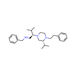 CC(C)[C@@H]1CN([C@@H](CNCc2ccccc2)C(C)C)CCN1CCc1ccccc1 ZINC000045285783