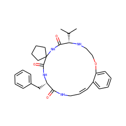 CC(C)[C@@H]1NCCOc2ccccc2/C=C\CNC(=O)[C@H](Cc2ccccc2)NC(=O)C2(CCCC2)NC1=O ZINC001772643764