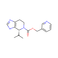 CC(C)[C@@H]1c2[nH]cnc2CCN1C(=O)OCc1cccnc1 ZINC000068199846