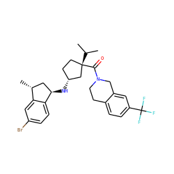 CC(C)[C@]1(C(=O)N2CCc3ccc(C(F)(F)F)cc3C2)CC[C@@H](N[C@@H]2C[C@@H](C)c3cc(Br)ccc32)C1 ZINC000299867298