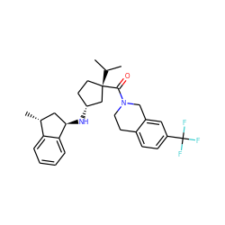 CC(C)[C@]1(C(=O)N2CCc3ccc(C(F)(F)F)cc3C2)CC[C@@H](N[C@@H]2C[C@@H](C)c3ccccc32)C1 ZINC000299863155