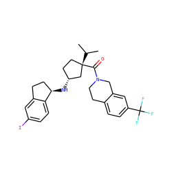 CC(C)[C@]1(C(=O)N2CCc3ccc(C(F)(F)F)cc3C2)CC[C@@H](N[C@@H]2CCc3cc(I)ccc32)C1 ZINC000299855539