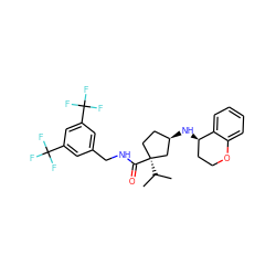 CC(C)[C@]1(C(=O)NCc2cc(C(F)(F)F)cc(C(F)(F)F)c2)CC[C@@H](N[C@@H]2CCOc3ccccc32)C1 ZINC000040430759