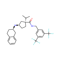 CC(C)[C@]1(C(=O)NCc2cc(C(F)(F)F)cc(C(F)(F)F)c2)CC[C@@H](N[C@@H]2CCc3ccccc3C2)C1 ZINC000040429926