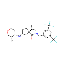 CC(C)[C@]1(C(=O)NCc2cc(C(F)(F)F)cc(C(F)(F)F)c2)CC[C@@H](N[C@H]2CCOC[C@H]2C)C1 ZINC000040429829