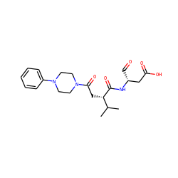 CC(C)[C@H](CC(=O)N1CCN(c2ccccc2)CC1)C(=O)N[C@H](C=O)CC(=O)O ZINC000058590468