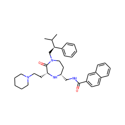 CC(C)[C@H](CN1CC[C@H](CNC(=O)c2ccc3ccccc3c2)N[C@H](CCN2CCCCC2)C1=O)c1ccccc1 ZINC000206882091