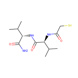 CC(C)[C@H](NC(=O)[C@@H](NC(=O)CS)C(C)C)C(N)=O ZINC000049000348