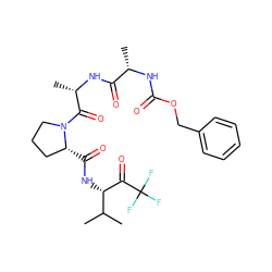 CC(C)[C@H](NC(=O)[C@@H]1CCCN1C(=O)[C@H](C)NC(=O)[C@H](C)NC(=O)OCc1ccccc1)C(=O)C(F)(F)F ZINC000027407537