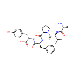 CC(C)[C@H](NC(=O)[C@H](C)N)C(=O)N1CCC[C@H]1C(=O)N[C@@H](Cc1ccccc1)C(=O)N[C@@H](Cc1ccc(O)cc1)C(=O)O ZINC000028458606