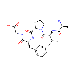 CC(C)[C@H](NC(=O)[C@H](C)N)C(=O)N1CCC[C@H]1C(=O)N[C@@H](Cc1ccccc1)C(=O)NCC(=O)O ZINC000028457014