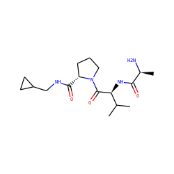 CC(C)[C@H](NC(=O)[C@H](C)N)C(=O)N1CCC[C@H]1C(=O)NCC1CC1 ZINC000014951813