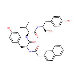 CC(C)[C@H](NC(=O)[C@H](Cc1ccc(O)cc1)NC(=O)Cc1ccc2ccccc2c1)C(=O)N[C@H](C=O)Cc1ccc(O)cc1 ZINC000028331978