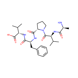 CC(C)[C@H](NC(=O)[C@H](Cc1ccccc1)NC(=O)[C@@H]1CCCN1C(=O)[C@@H](NC(=O)[C@H](C)N)C(C)C)C(=O)O ZINC000028459549