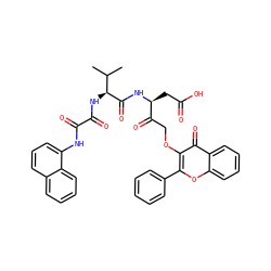 CC(C)[C@H](NC(=O)C(=O)Nc1cccc2ccccc12)C(=O)N[C@@H](CC(=O)O)C(=O)COc1c(-c2ccccc2)oc2ccccc2c1=O ZINC001772635313