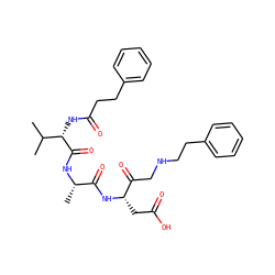 CC(C)[C@H](NC(=O)CCc1ccccc1)C(=O)N[C@@H](C)C(=O)N[C@@H](CC(=O)O)C(=O)CNCCc1ccccc1 ZINC000029570540