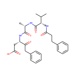 CC(C)[C@H](NC(=O)CCc1ccccc1)C(=O)N[C@@H](C)C(=O)N[C@@H](CC(=O)O)C(=O)Cc1ccccc1 ZINC000026645782