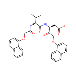 CC(C)[C@H](NC(=O)COc1cccc2ccccc12)C(=O)N[C@@H](CC(=O)O)C(=O)COc1cccc2ccccc12 ZINC000027110044