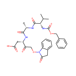 CC(C)[C@H](NC(=O)OCc1ccccc1)C(=O)N[C@@H](C)C(=O)N[C@@H](CC(=O)O)C(=O)CON1C(=O)Cc2ccccc21 ZINC000003940931