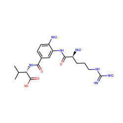 CC(C)[C@H](NC(=O)c1ccc(N)c(NC(=O)[C@@H](N)CCCNC(=N)N)c1)C(=O)O ZINC000299867194