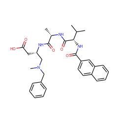 CC(C)[C@H](NC(=O)c1ccc2ccccc2c1)C(=O)N[C@@H](C)C(=O)N[C@@H](CC(=O)O)CN(C)Cc1ccccc1 ZINC000049762465