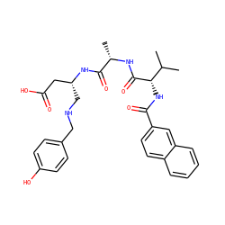 CC(C)[C@H](NC(=O)c1ccc2ccccc2c1)C(=O)N[C@@H](C)C(=O)N[C@H](CNCc1ccc(O)cc1)CC(=O)O ZINC000049746225