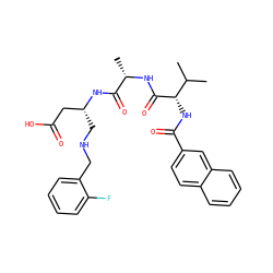 CC(C)[C@H](NC(=O)c1ccc2ccccc2c1)C(=O)N[C@@H](C)C(=O)N[C@H](CNCc1ccccc1F)CC(=O)O ZINC000049757534