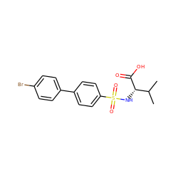 CC(C)[C@H](NS(=O)(=O)c1ccc(-c2ccc(Br)cc2)cc1)C(=O)O ZINC000003961071