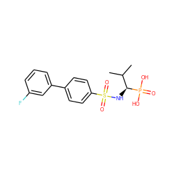 CC(C)[C@H](NS(=O)(=O)c1ccc(-c2cccc(F)c2)cc1)P(=O)(O)O ZINC000028639423