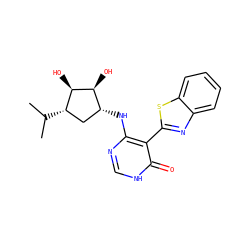 CC(C)[C@H]1C[C@@H](Nc2nc[nH]c(=O)c2-c2nc3ccccc3s2)[C@H](O)[C@@H]1O ZINC001772645104