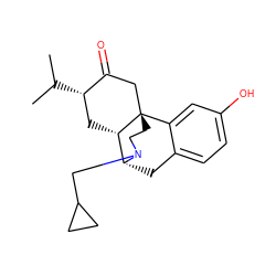 CC(C)[C@H]1C[C@H]2[C@H]3Cc4ccc(O)cc4[C@@]2(CCN3CC2CC2)CC1=O ZINC000209310474