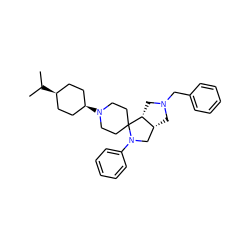 CC(C)[C@H]1CC[C@@H](N2CCC3(CC2)[C@@H]2CN(Cc4ccccc4)C[C@@H]2CN3c2ccccc2)CC1 ZINC000253654944