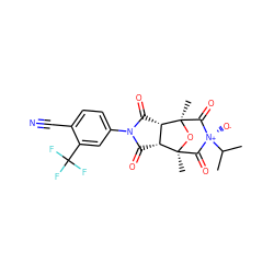 CC(C)[N@+]1([O-])C(=O)[C@@]2(C)O[C@@](C)(C1=O)[C@@H]1C(=O)N(c3ccc(C#N)c(C(F)(F)F)c3)C(=O)[C@@H]12 ZINC000299811079