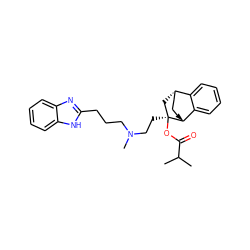 CC(C)C(=O)O[C@@]1(CCN(C)CCCc2nc3ccccc3[nH]2)C[C@H]2CCC[C@@H]1c1ccccc12 ZINC000068204839