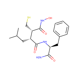 CC(C)C[C@@H](C(=O)N[C@@H](Cc1ccccc1)C(N)=O)[C@H](CS)C(=O)NO ZINC000027088020