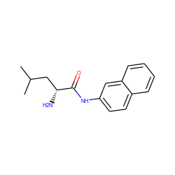 CC(C)C[C@@H](N)C(=O)Nc1ccc2ccccc2c1 ZINC000000057385
