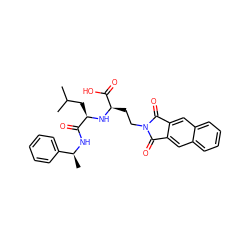 CC(C)C[C@@H](N[C@H](CCN1C(=O)c2cc3ccccc3cc2C1=O)C(=O)O)C(=O)N[C@@H](C)c1ccccc1 ZINC000027737522