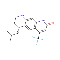 CC(C)C[C@@H]1CCNc2cc3[nH]c(=O)cc(C(F)(F)F)c3cc21 ZINC000028762942