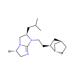 CC(C)C[C@@H]1CN2C(=NC[C@@H]2C)N1CC[C@H]1C[C@H]2CC[C@H]1C2 ZINC000253642367