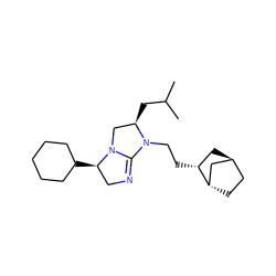 CC(C)C[C@@H]1CN2C(=NC[C@H]2C2CCCCC2)N1CC[C@@H]1C[C@H]2CC[C@H]1C2 ZINC000261167811